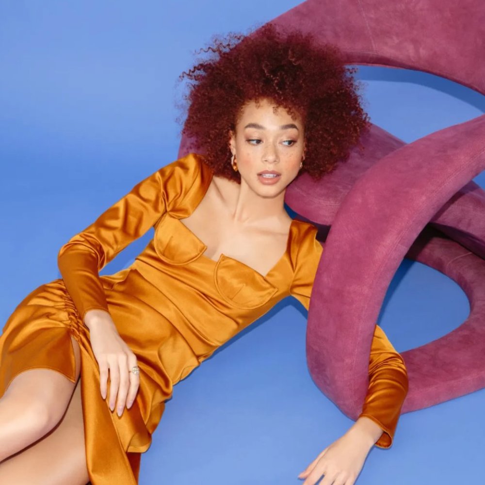 Cognac Bustier Top by Hilary MacMillan - Picture 4 of 8